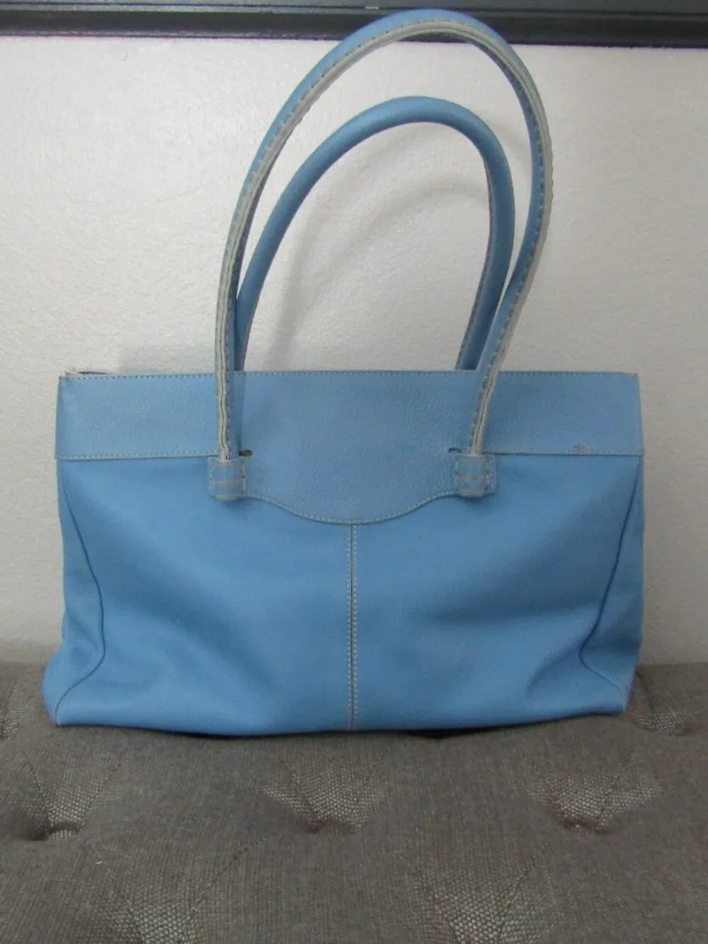 Tod's Powder Blue Leather Tote - Picture 2 of 16